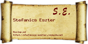 Stefanics Eszter névjegykártya